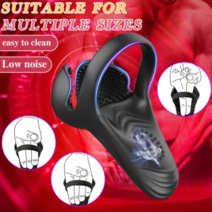 Alisanda™ Vibrating electric male masturbation lock ring charging