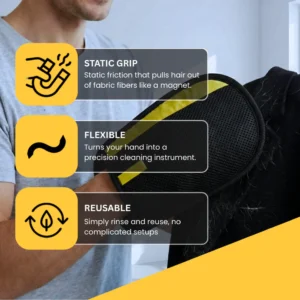 Reusable Pet Hair Remover for Furniture, Car & Clothes | AEXZR® Pet Magic Grooming Glove